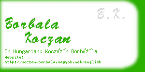 borbala koczan business card